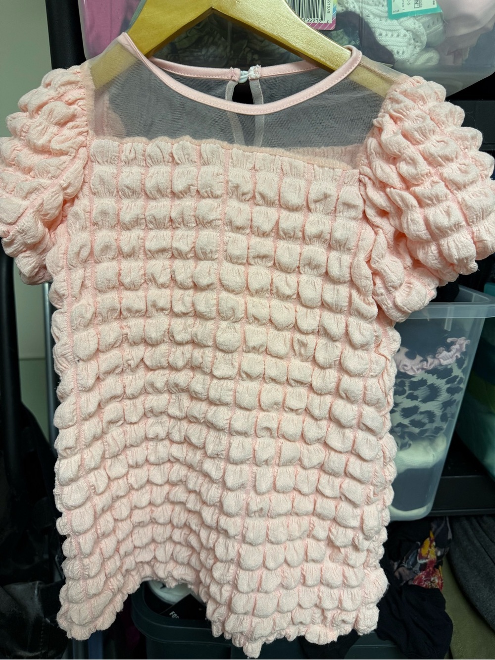Source Unknown Soft Pink Ruffle Bubble Dress for Girls